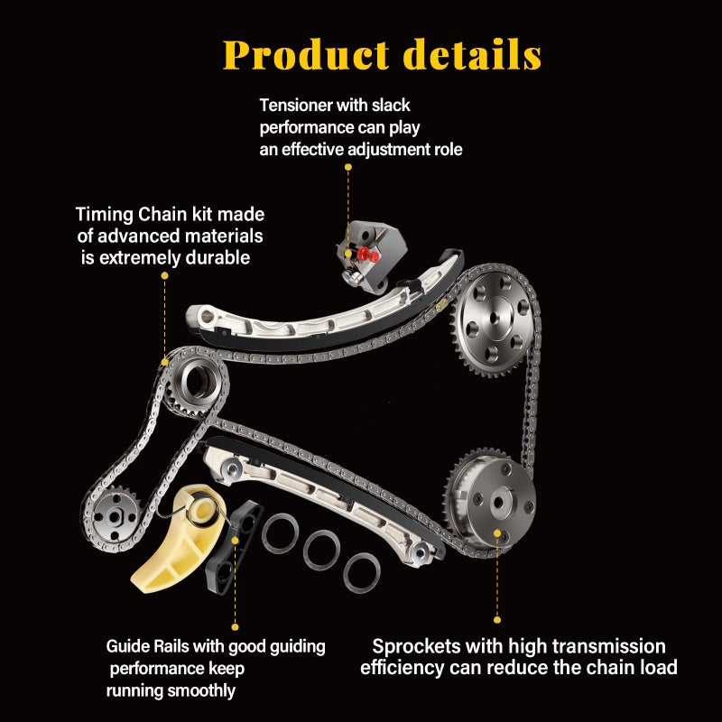 OCPTY Timing Chain Kit for Mazda 3 CX-7 6 2.3L 2260CC l4 GAS DOHC Turbocharged - Image 3